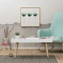 Hanah Home Mesa de centro Cross Blanca